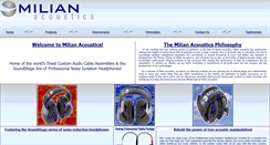 Desktop Screenshot of milianacoustics.com